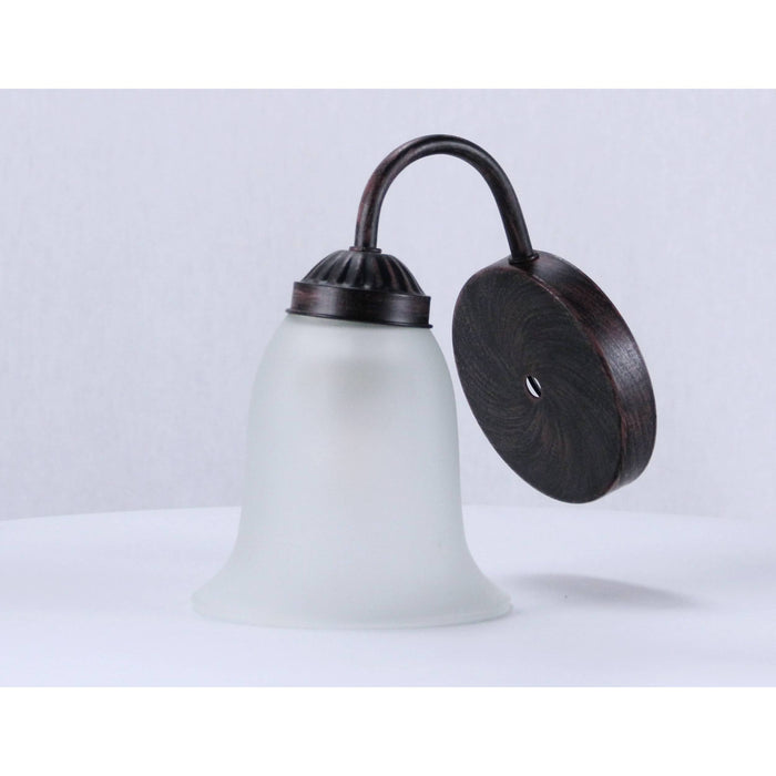 LAMP. PARED NEGRO CEPILLADO ROJO 1L E27 60W