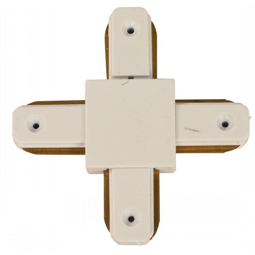 CONECTOR DE RIEL EN CRUZ BLANCO