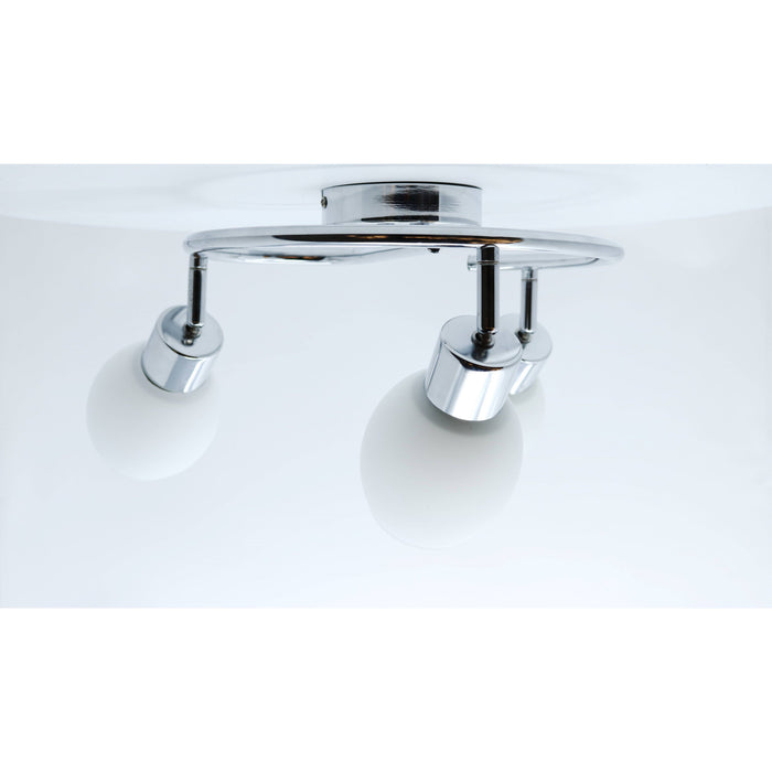 Lámpara Techo Cromo 3L E27 60W