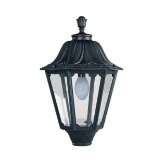 LAMP. EXT. POSTE NOEMI NEGRO OPALIZADO 1L E27 40W