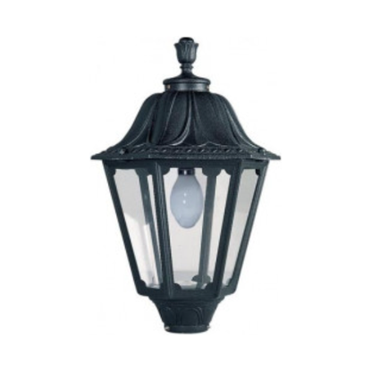 LAMP. EXT. POSTE NOEMI NEGRO OPALIZADO 1L E27 40W