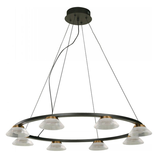 LAMP. LED COLGANTE NEGRO 30W 100-240V 3000K