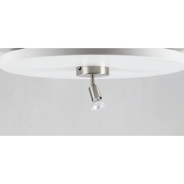 LAMP. TECHO REFLECTORA NÍQUEL SATINADO 1L GU10 50W