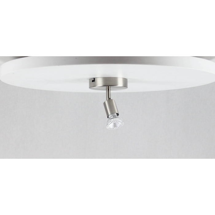 LAMP. TECHO REFLECTORA NÍQUEL SATINADO 1L GU10 50W