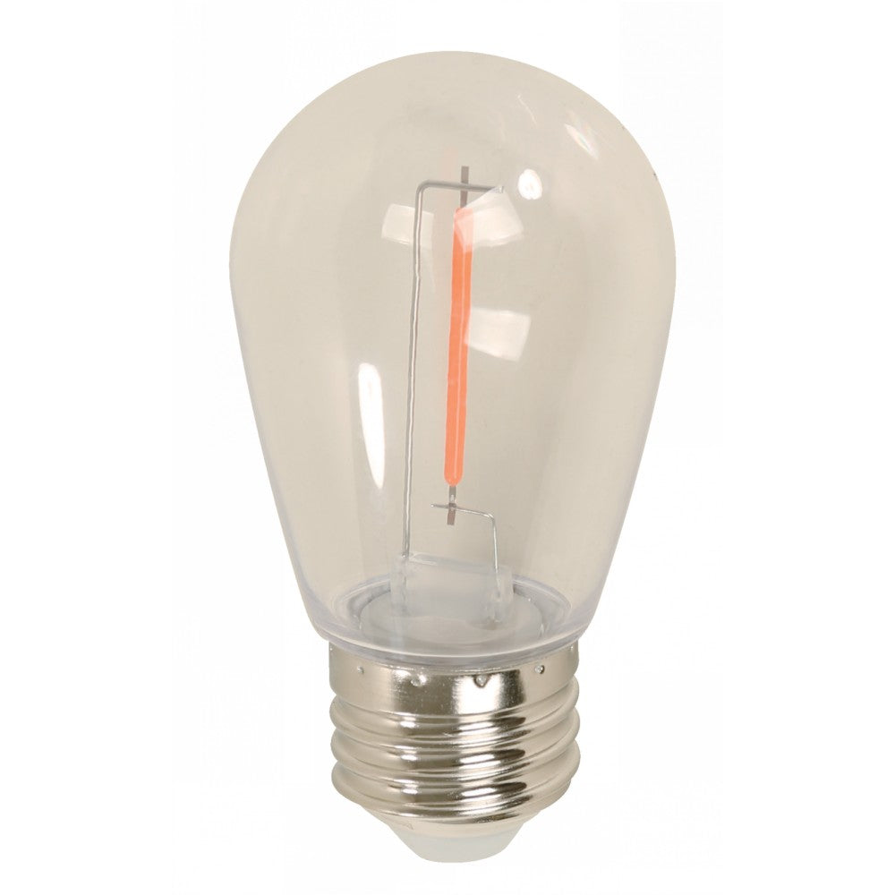 BOMBILLO LED FILAMENTO ST45 E27 0.5W 120V LUZ ROJA
