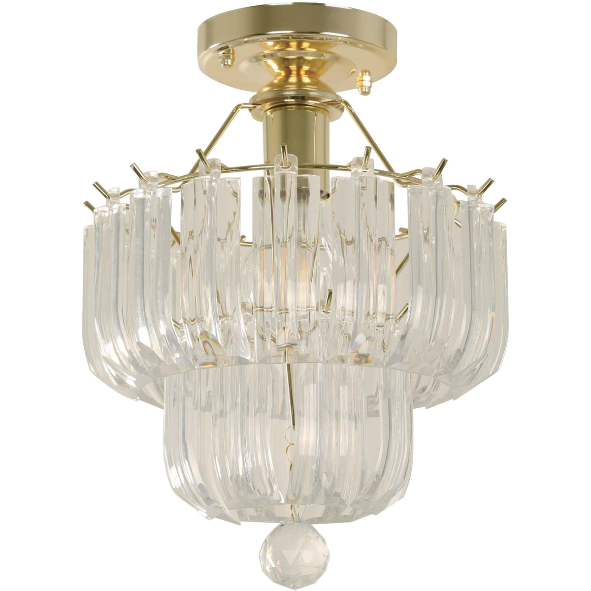 LAMP. TECHO BRONCE PULIDO 1L E27 60W