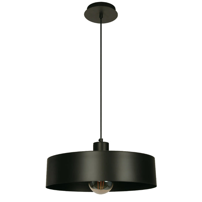 LÁMPARA COLGANTE NEGRO 1L E27 40W