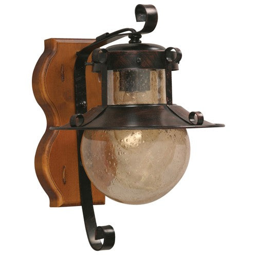 LAMP. PARED MADERA 1L E27 60W