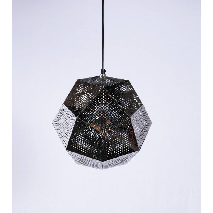 LAMP. COLGANTE COBRE Y NEGRO 1L E27 60W