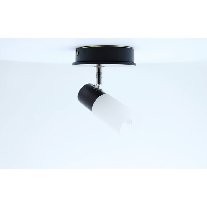 LAMP. TECHO REFLECTORA MADERA OSCURA Y CROMO 1L E14 5W