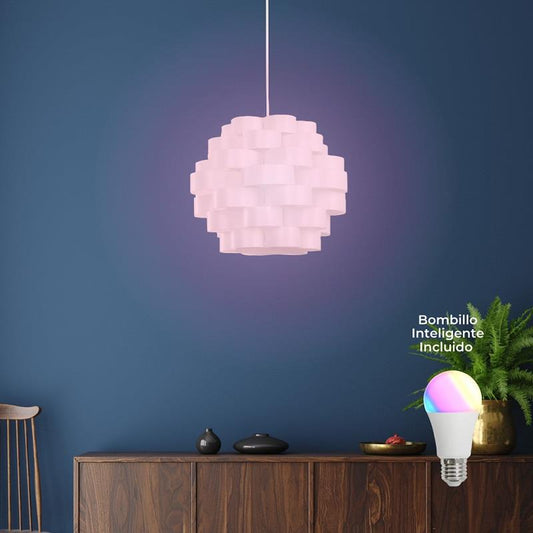 LAMP. COLGANTE BLANCO 1L E27 10W (BOMBILLO INTELIGENTE INCLUIDO)