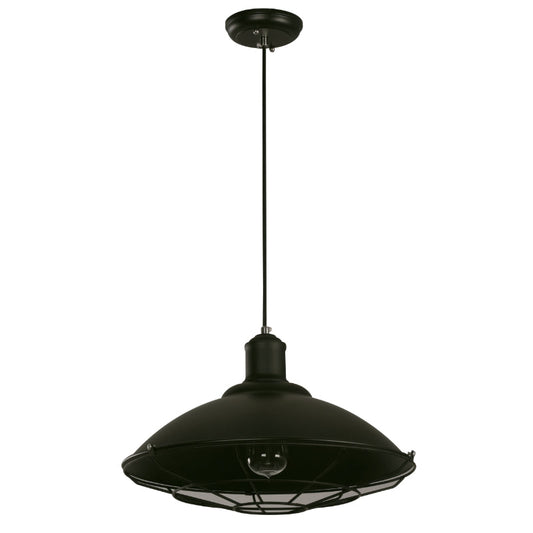 LAMP. COLGANTE NEGRO 1L E27 60W