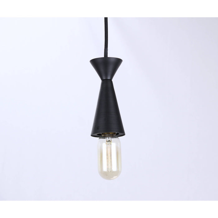 LAMP. COLGANTE NEGRO 1L E27 60W