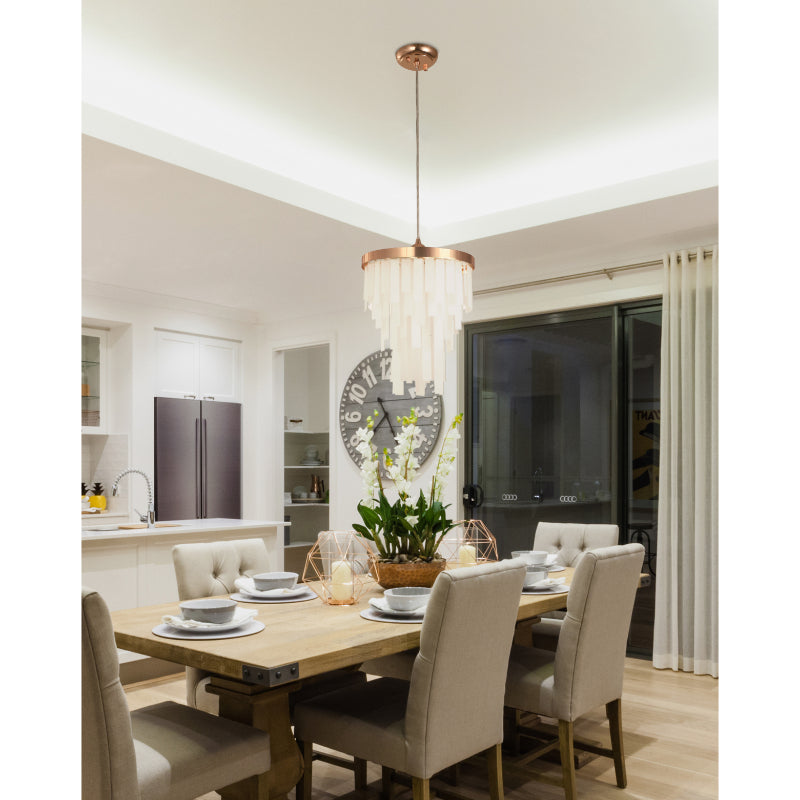 Lámpara Colgante Oro Rosa 1L E27 60W