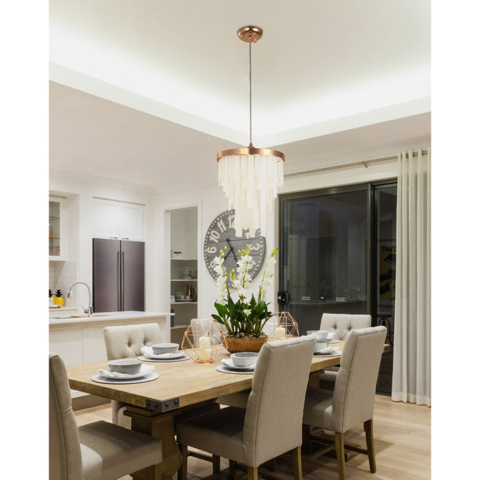 Lámpara Colgante Oro Rosa 1L E27 60W