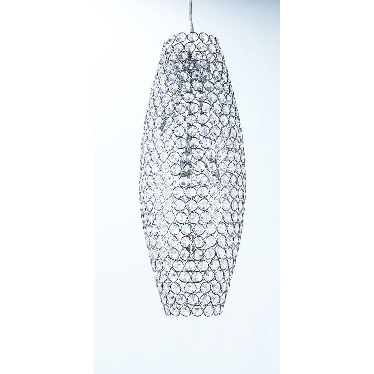 LAMP. COLGANTE CRISTAL CROMO 4L G9 40W