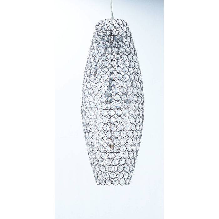 LAMP. COLGANTE CRISTAL CROMO 4L G9 40W