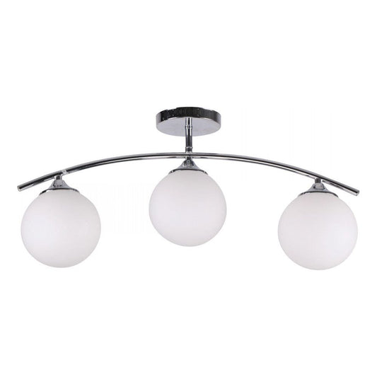 LAMP. TECHO CROMO 3L E27 40W