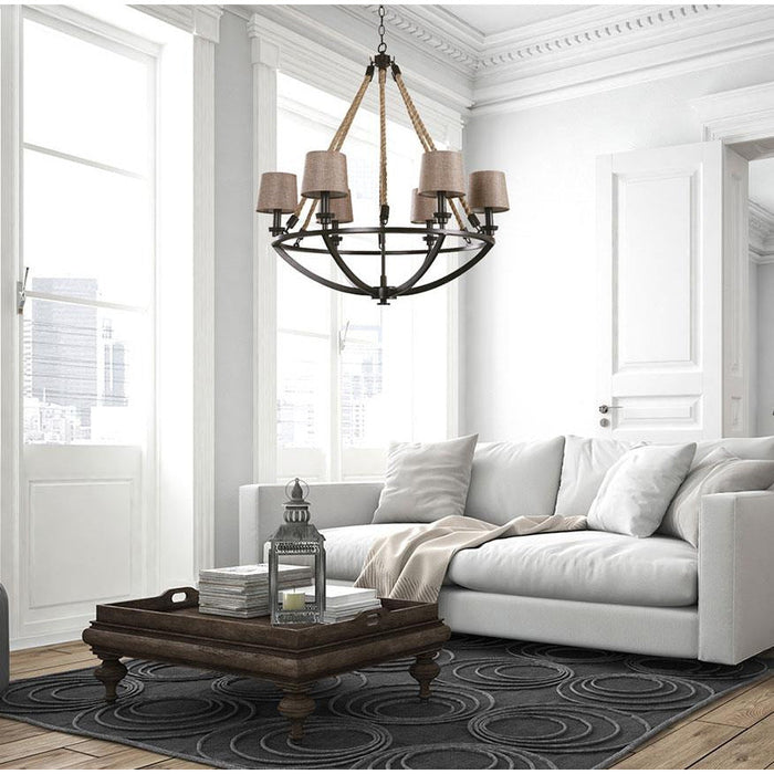 LAMP. COLGANTE BRONCE 6L E14 60W