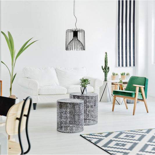 LAMP. COLGANTE NEGRO 1L E27 40W