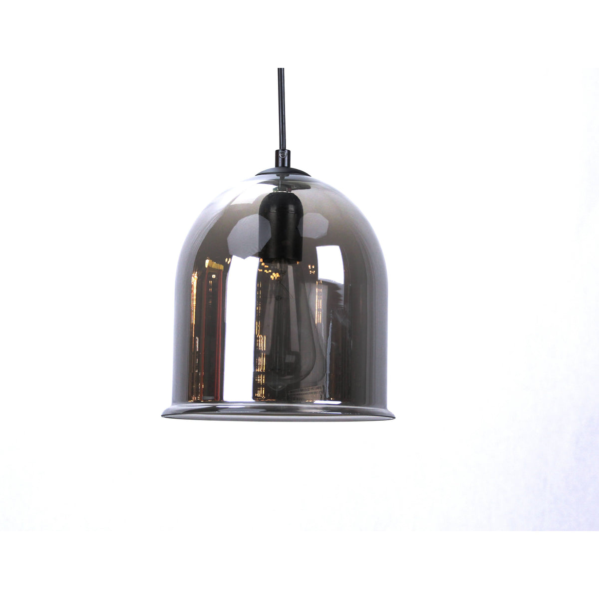 Lámpara Colgante Negro 1L E27 60W (Bombillo Incluido)