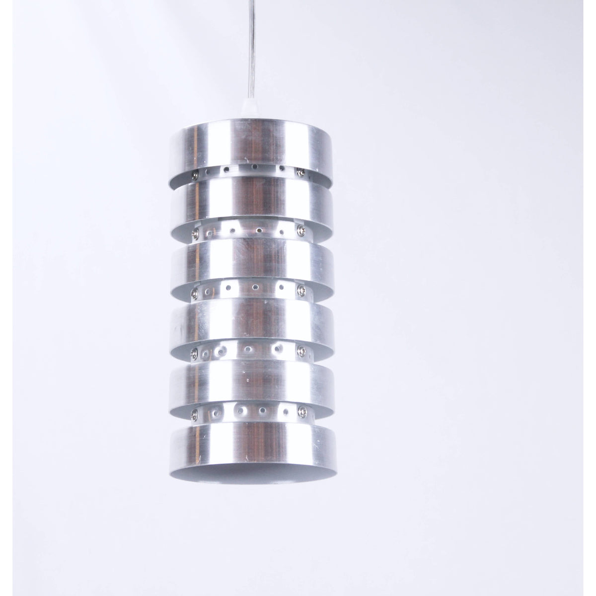 LAMP. COLGANTE PLATEADO 1L E27 60W