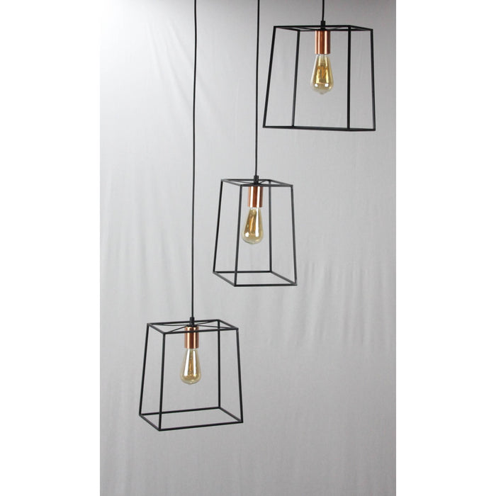 LAMP. COLGANTE NEGRO 3L E27 40W