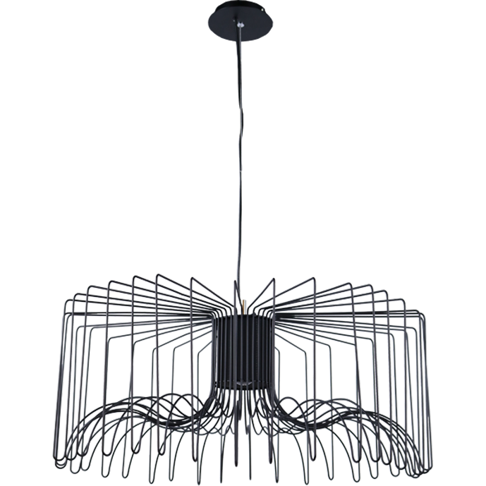 LAMP. COLGANTE NEGRO 1L E27 40W