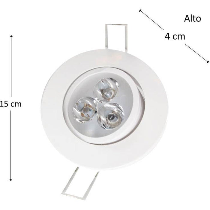 LAMP. LED DE TECHO BLANCO 3L 1W 2700K 85-265V