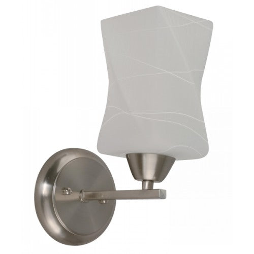 LAMP. PARED NÍQUEL SATINADO 1L E27 40W