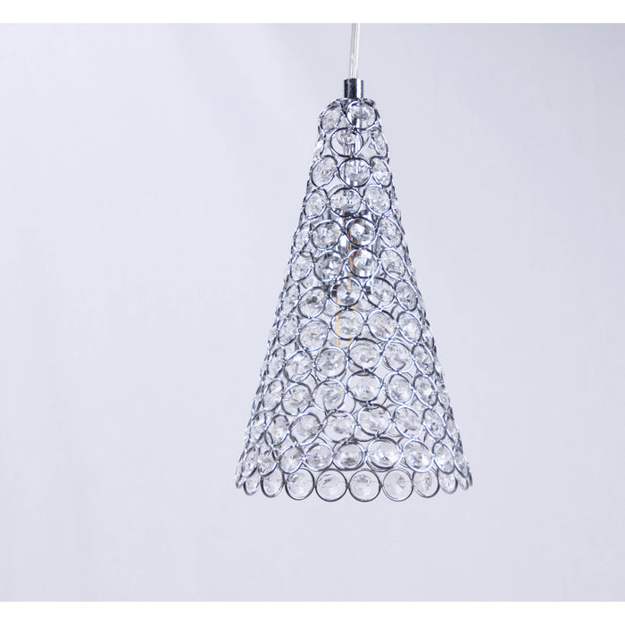 LAMP. COLGANTE CROMO 1L E27 40W