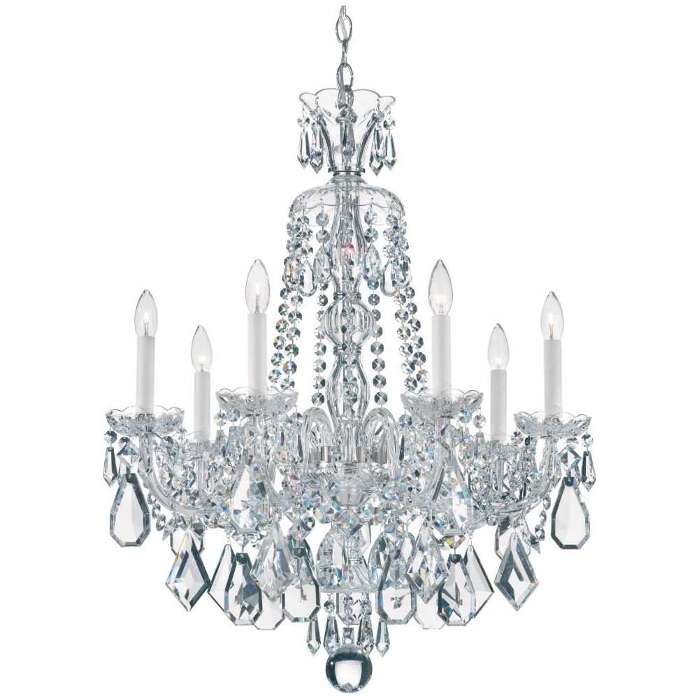 LAMP. COLGANTE CHANDELIER HAMILTON NEGRO 7L E12 60W