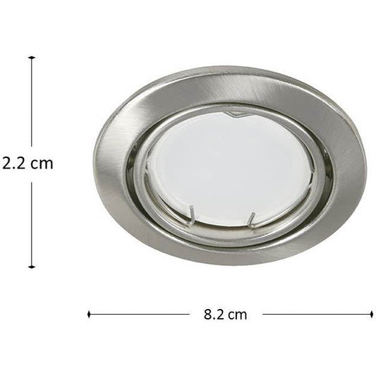LAMP. LED TECHO NÍQUEL SATINADO GU10 1L 3W 120V 6000K I/B