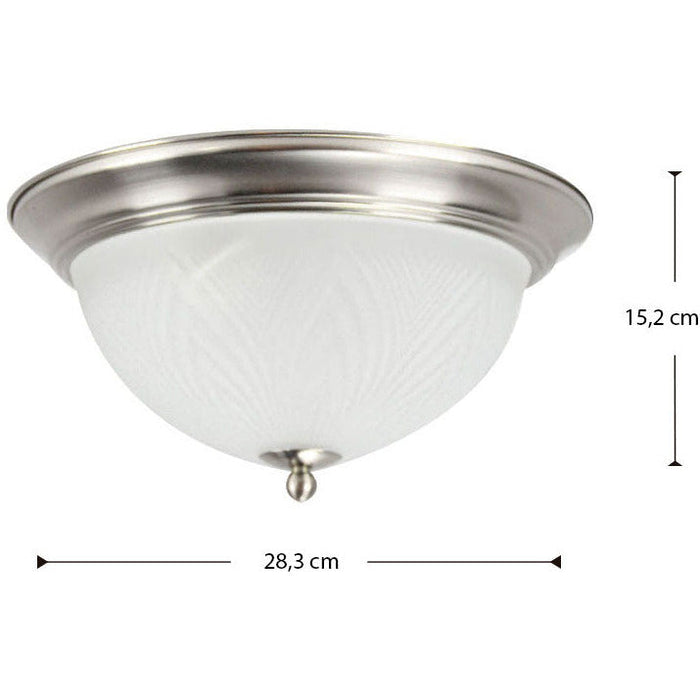 LAMP. TECHO NIQUEL SATINADO 2L E27 60W