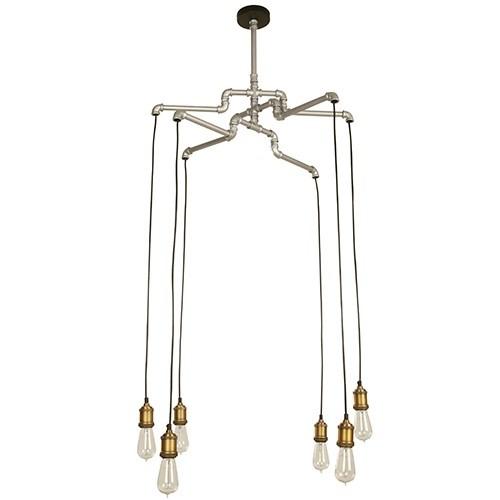 LAMP. TECHO PLATEADO 6L E27 40W