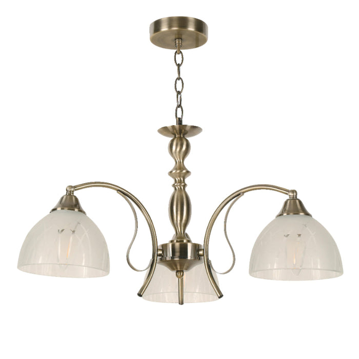 LAMP. COLGANTE BRONCE ANTIGUO 3L E27 40W