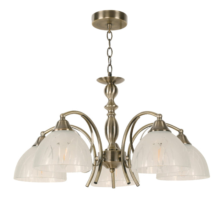 LAMP. COLGANTE BRONCE ANTIGUO 5L E27 40W