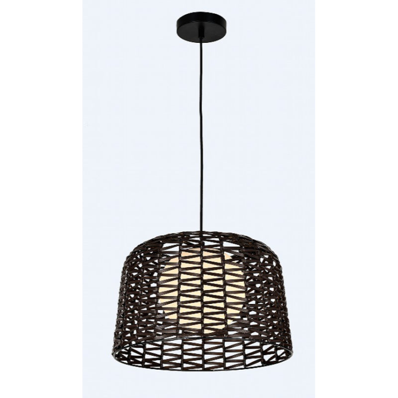 LAMP. COLGANTE 1L NEGRO Y CHOCOLATE 40W 120V E27