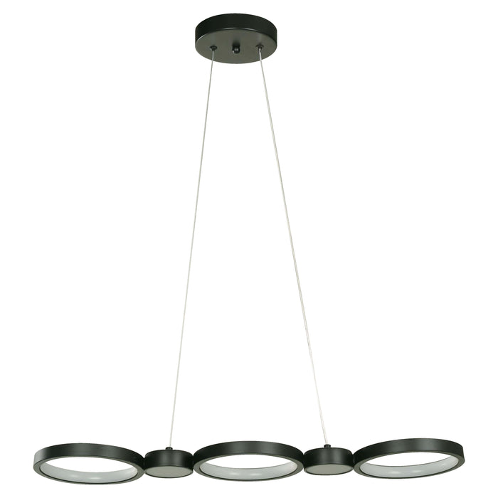 LAMP. LED COLGANTE NEGRO 26W 100-240V 3000K