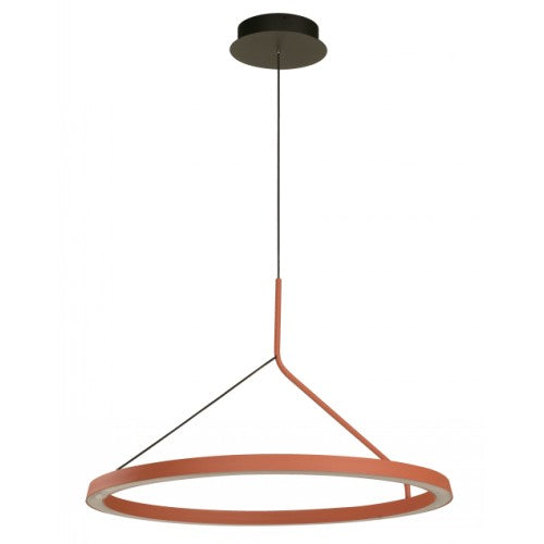 LAMP. LED COLGANTE NEGRO Y TERRACOTA 26W 100-240V 3000K