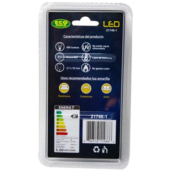 BOMBILLO LED TORPEDO E27 5W 85-265V 3000K