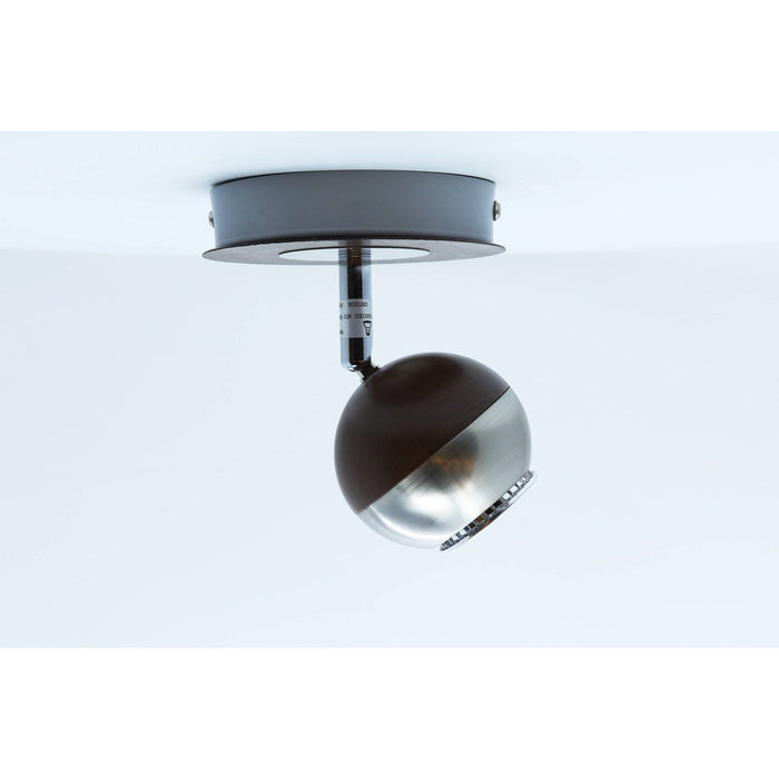 LAMP. TECHO REFLECTORA NÍQUEL SATINADO 1L GU10 50W