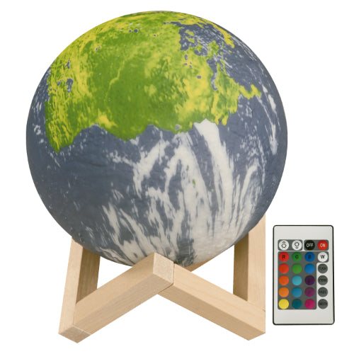 LAMP. LED MESA PLANETA TIERRA 2.5W 5V RGB CONTROL REMOTO
