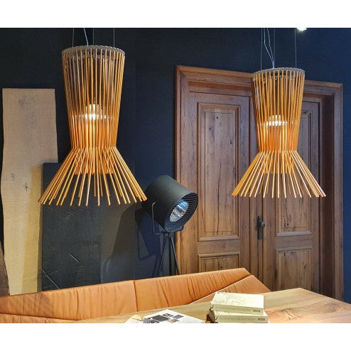 LAMP. COLGANTE ALLEGRO VIVACE MARRÓN 1L R7S 120W
