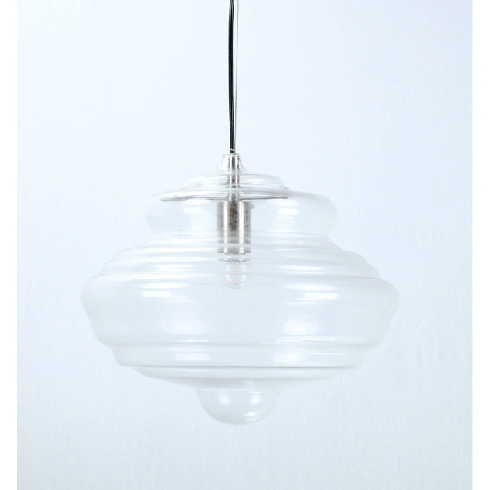 LAMP. COLGANTE NÍQUEL SATINADO 1L E27 40W