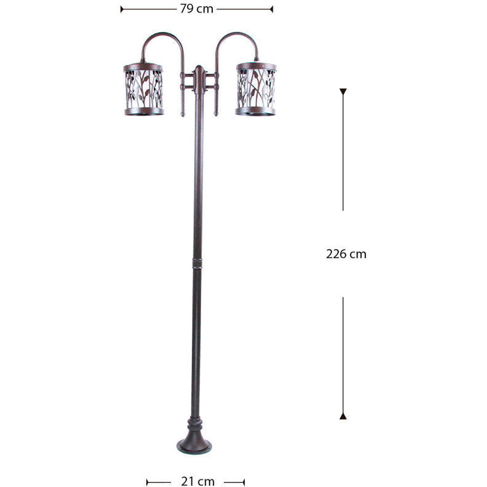 LAMP. EXT. POSTE CHOCOLATE 2L E27 60W