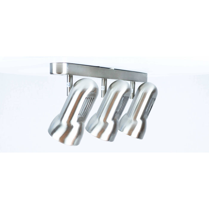 LAMP. TECHO REFLECTORA NIQUEL SATINADO 3L E27 60W