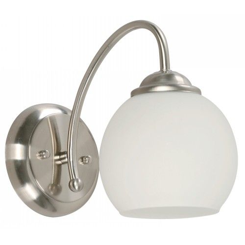 LAMP. PARED NÍQUEL SATINADO 1L E27 60W