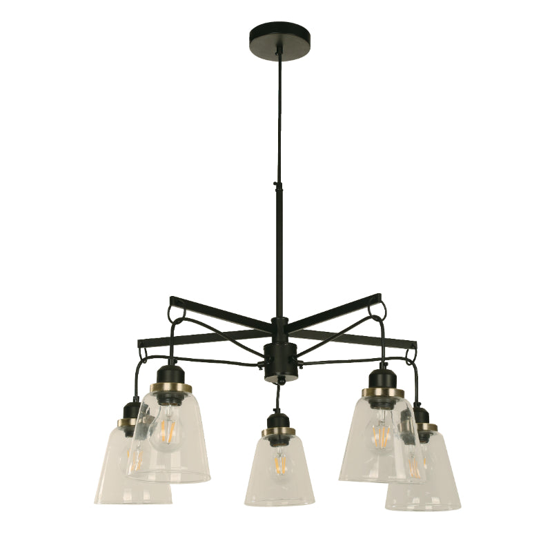 LAMP. COLGANTE NEGRO 5L E27 40W