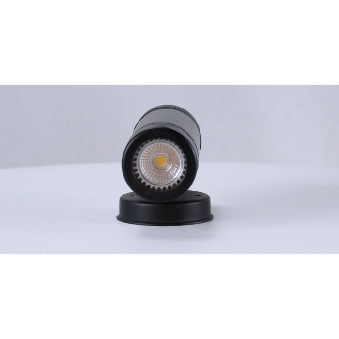 LAMP. EXT. PARED NEGRO 2L GU10 3W I/B LED